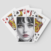 Visage de porcelaine regard d'âme fêlée. トランプ (裏面)