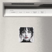 Visage de porcelaine regard d'âme fêlée.  マグネット (インサイチュ (食洗機))