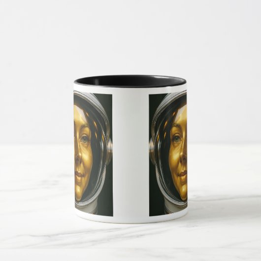 Visage femme astronaute  マグカップ (中央)