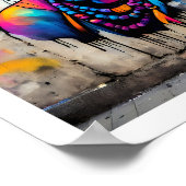 Visage Flower Power d'une femme hippie ポスター (角)