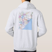 Visakhapatnam Andhra Pradesh Map パーカ (裏面)