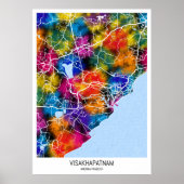 Visakhapatnam Andhra Pradesh Map ポスター (正面)