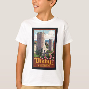 Visbyスウェーデン-ヴィンテージ旅行 Tシャツ