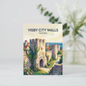 Visby City Walls Sweden ポストカード (スタンド正面)