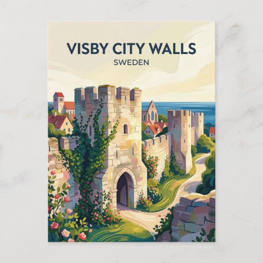 Visby City Walls Sweden ポストカード (正面)