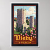 Visby Sweden - Vintage Travel ポスター (正面)
