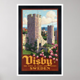 Visby Sweden - Vintage Travel ポスター
