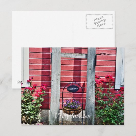 Visby Welcomeの看板 ポストカード (正面/裏面)