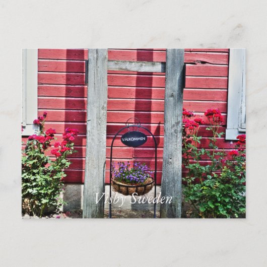 Visby Welcomeの看板 ポストカード (正面)