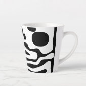 Viseグリップ：抽象芸術ブラック&ホワイト カフェラテマグ (右)