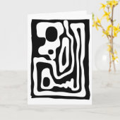 Viseグリップ:抽象芸術ブラック&ホワイト カード (黄色い花)