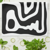 Viseグリップ:抽象芸術ブラック&ホワイト キッチンタオル (折り畳み)