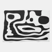 Viseグリップ:抽象芸術ブラック&ホワイト キッチンタオル (横)