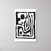 Viseグリップ：抽象芸術ブラック&ホワイト キャンバスプリント (正面)