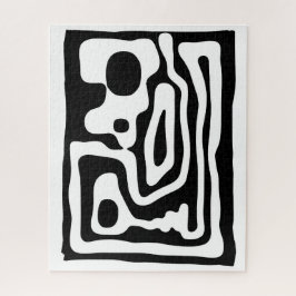 Viseグリップ：抽象芸術ブラック&ホワイト ジグソーパズル