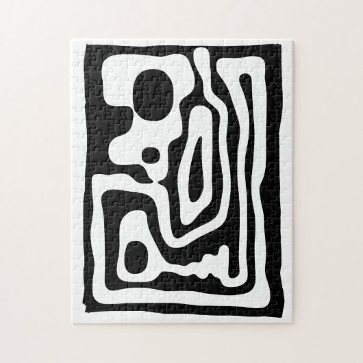 Viseグリップ：抽象芸術ブラック&ホワイト ジグソーパズル (縦)