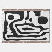 Viseグリップ：抽象芸術ブラック&ホワイト スローブランケット (正面)