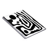 Viseグリップ:抽象芸術ブラック&ホワイト ノートブック (右側)