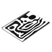 Viseグリップ:抽象芸術ブラック&ホワイト ノートブック (左側)