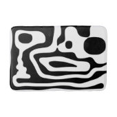 Viseグリップ:抽象芸術ブラック&ホワイト バスマット (正面)