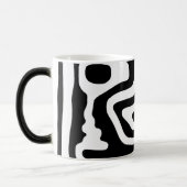 Viseグリップ：抽象芸術ブラック&ホワイト モーフィングマグカップ (左)