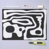 Viseグリップ：抽象芸術ブラック&ホワイト 薄葉紙 (クラフト)