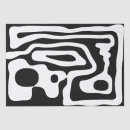 Viseグリップ：抽象芸術ブラック&ホワイト 薄葉紙