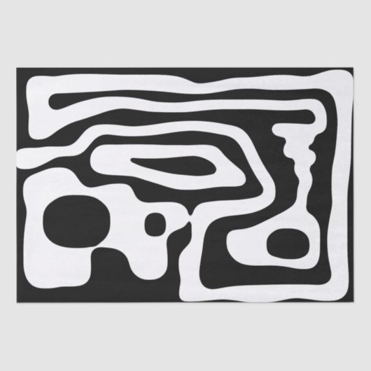 Viseグリップ：抽象芸術ブラック&ホワイト 薄葉紙 (正面)