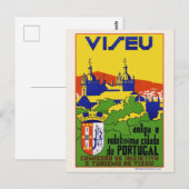Viseu Portugal Vintage Poster 1934 ポストカード (正面/裏面)