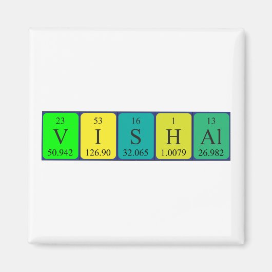 Vishal周期表名磁石 マグネット (正面)