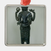 Vishnuの彼の三重の型枠のVishnuの彫像 メタルオーナメント (正面)