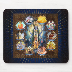 Vishnu -マウスパッドの10人の具象 マウスパッド