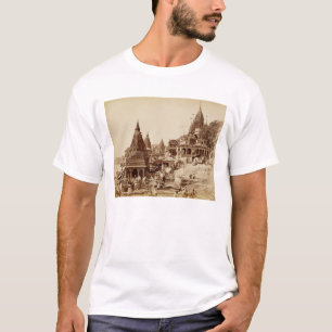 Vishnu Pudおよび他の寺院、Benares (セピア色の写真 Tシャツ