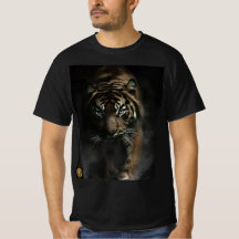 VISHNX ダーク マジェスティック タイガー イン シャドウズ グラフィックTシャツ