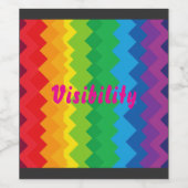 「Visibility」抽象的なプライド柄 #1 ワインラベル (シングルラベル)