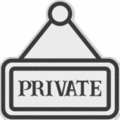 Visible Private Indicatorステッカー シール (正面)