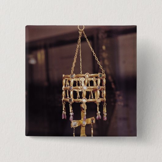 Visigoth王の奉納の王冠 缶バッジ (正面)