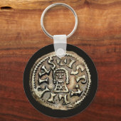 Visigoth Chindaswinth金ゴールドコインリバース キーホルダー (正面)