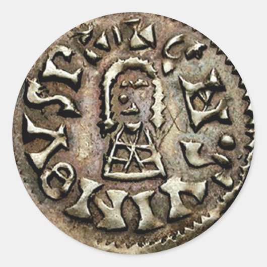 Visigoth Chindaswinth金ゴールドコイン表 ラウンドシール (正面)