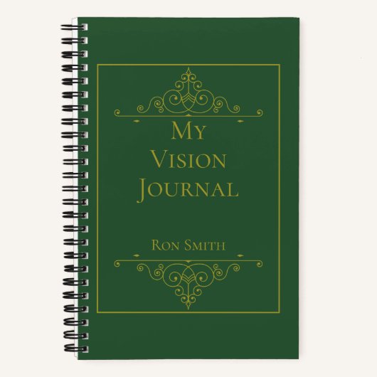 Visionパーソナライズされたエレガントジャーナル ノートブック (正面)