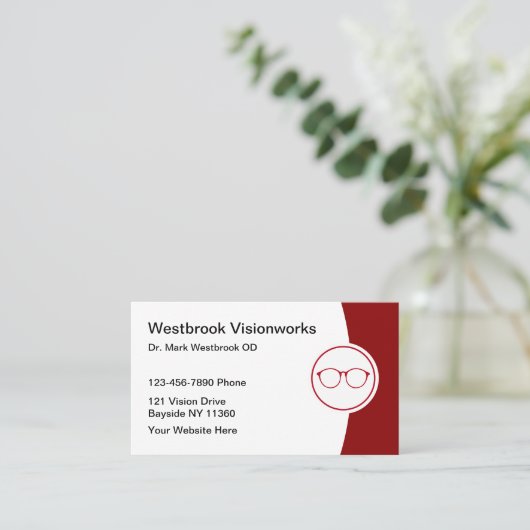 Vision 気に Optometristアポイントメント名刺 名刺 (スタンド正面)