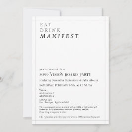 Vision Boardパーティー女性ネットワーキングワークショップ 招待状