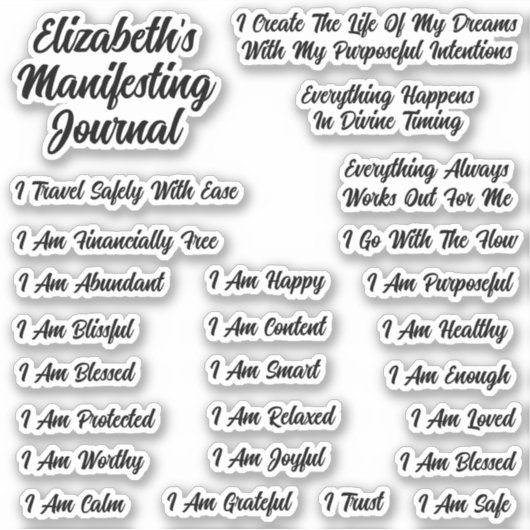 Vision Board及びJournal Vinylの確認 シール (正面)