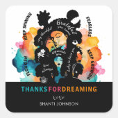 Vision Board Party Thank You  スクエアシール (正面)