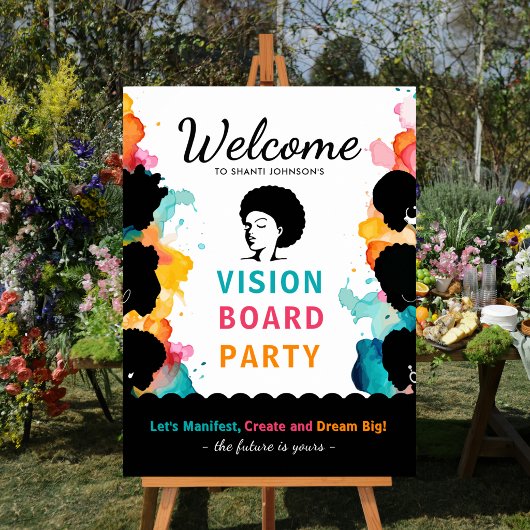 Vision Board Party Welcome Sign ポスター