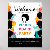 Vision Board Party Welcome Sign ポスター (正面)