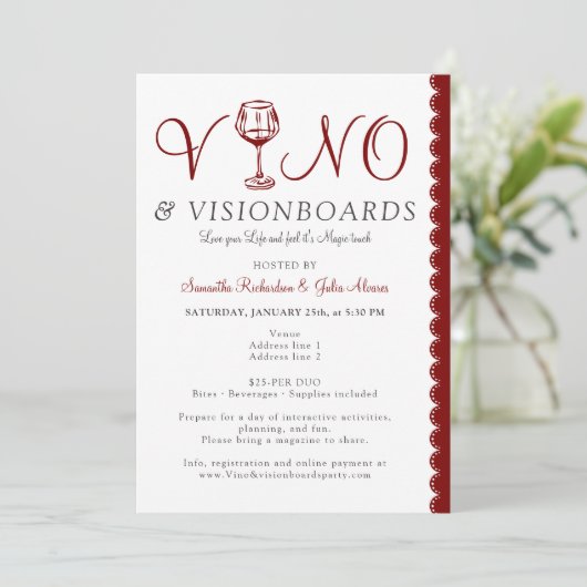 Vision Board Sorority Women Networking Party 招待状 (スタンド正面)