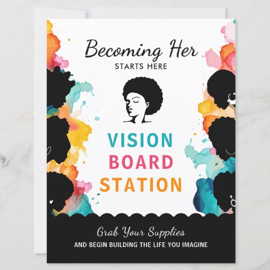 Vision Board Station Party Sign (正面)