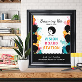 Vision Board Station Party Sign