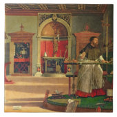 Vision of St. Augustine, 1502-08 (キャンバス上の油) ( タイル (正面)